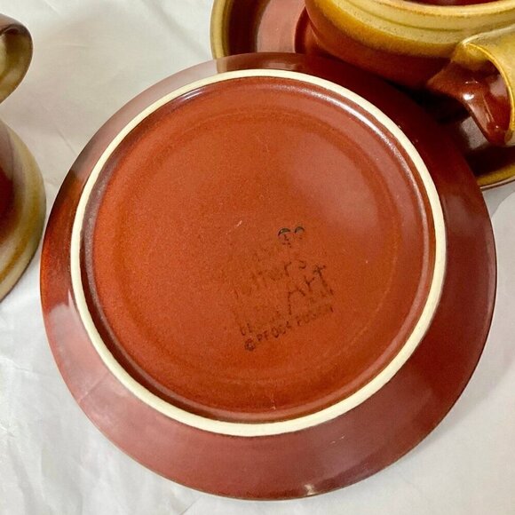 Vintage Mikasa Potters Art Coffee Dessert Set 6 Piece MCM - Picture 5 of 7